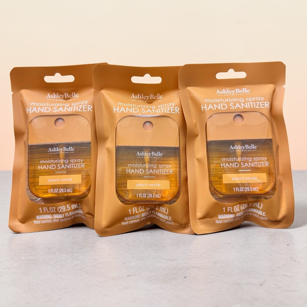 Ashley Belle Moisturizing Spray Hand Sanitizer - Peach Nectar    (3 Pack)